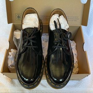 Still in Box Doc Marten Black Patent Leather Oxford Shoe